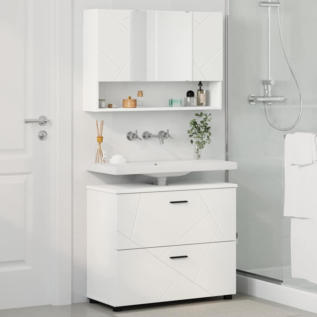 Bathroom Furniture Set 2 pcs White