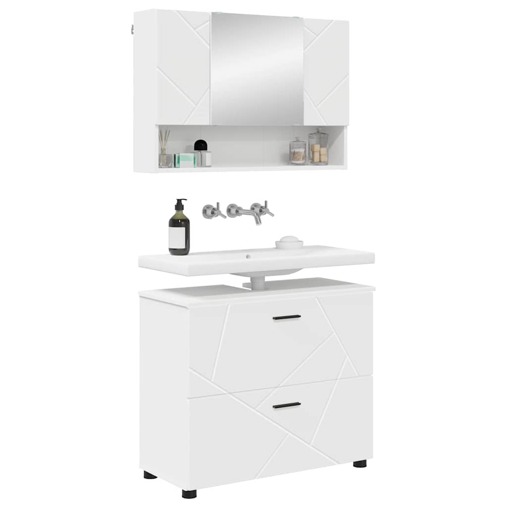 Bathroom Furniture Set 2 pcs White
