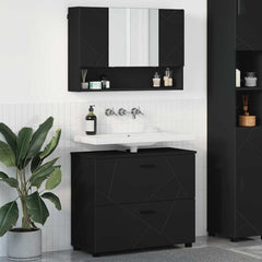 Bathroom Furniture Set 2 pcs Black