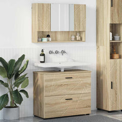 Bathroom Furniture Set 2 pcs Sonoma oak