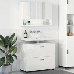 Bathroom Furniture Set 2 pcs High gloss white