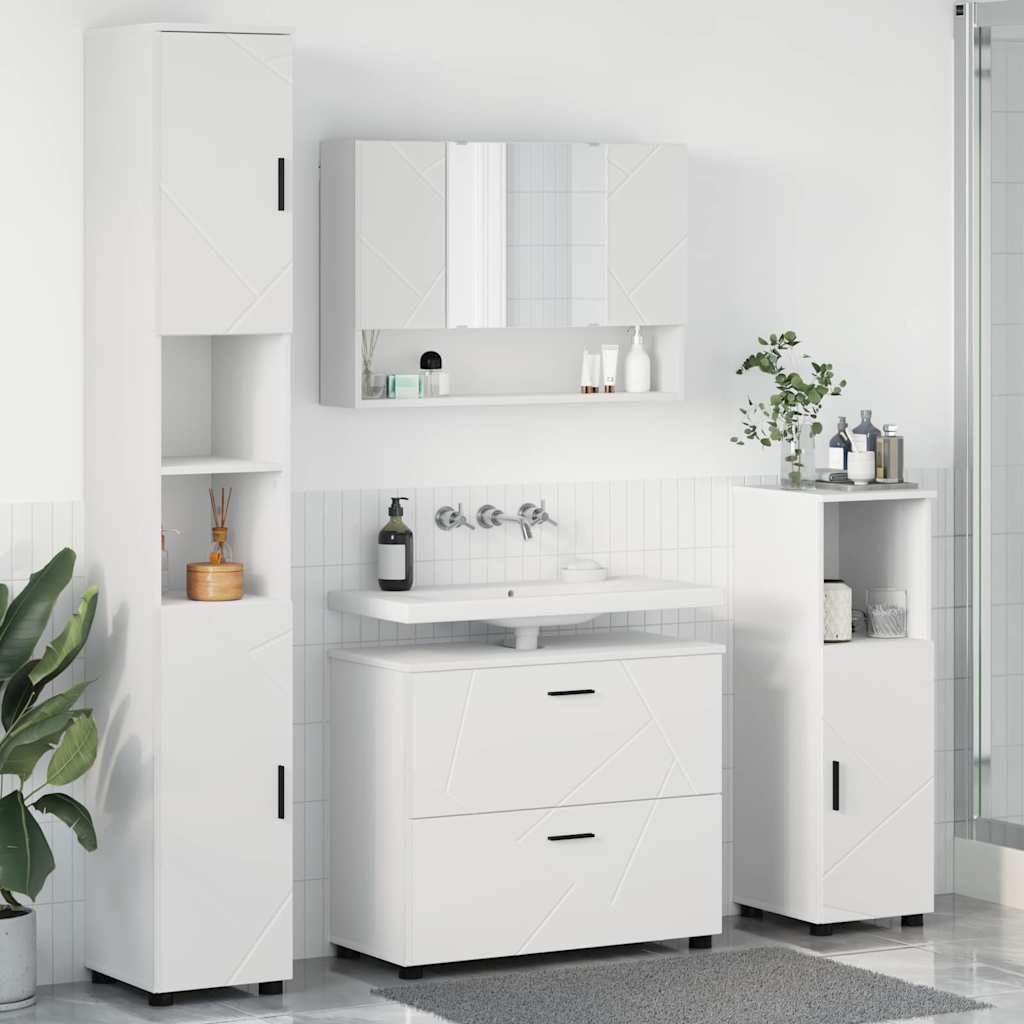 Bathroom Furniture Set 4 pcs White