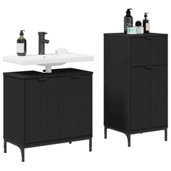 Bathroom Furniture Set 2 pcs Black