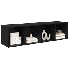 vidaXL TV Cabinet Set 2 pcs Black Oak Engineered Wood 3