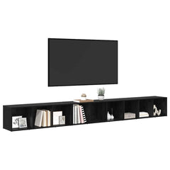 3 Piece TV Cabinet Set 107x35x37 cm Engineered Wood Black oak