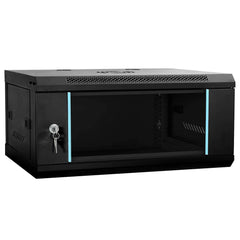 vidaXL Network Cabinet with Storage Steel Black