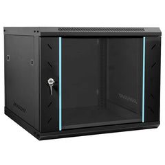 vidaXL Network Cabinet with Storage Steel Black