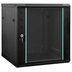 vidaXL Network Cabinet with Storage Steel Black