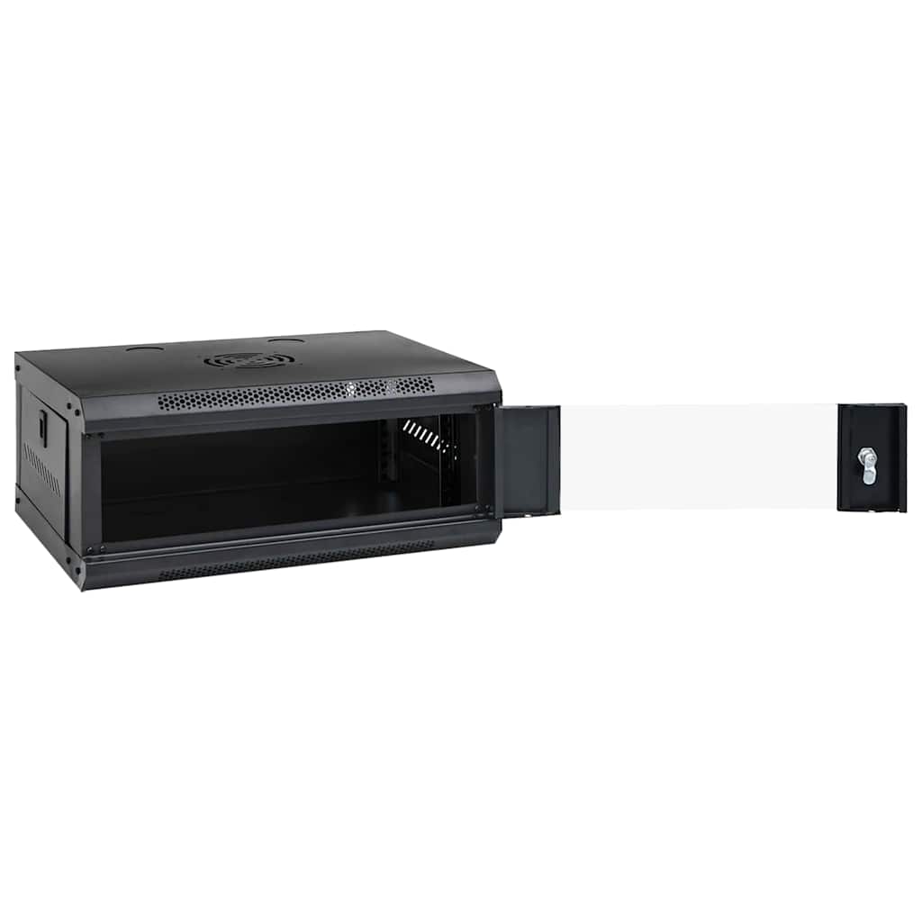 vidaXL Network Cabinet with Storage Black 53 x 45 x 21 cm Steel 2