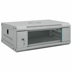 vidaXL Network Cabinet with Storage Grey 53 x 45 x 21 cm Steel 1