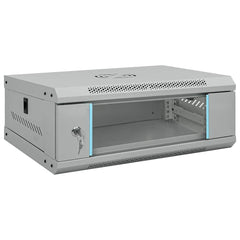 vidaXL Network Cabinet with Storage Grey 53 x 45 x 21 cm Steel 5