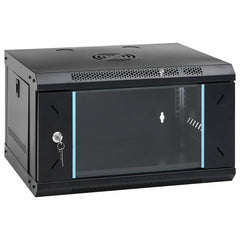 vidaXL Network Cabinet with Storage Steel Black