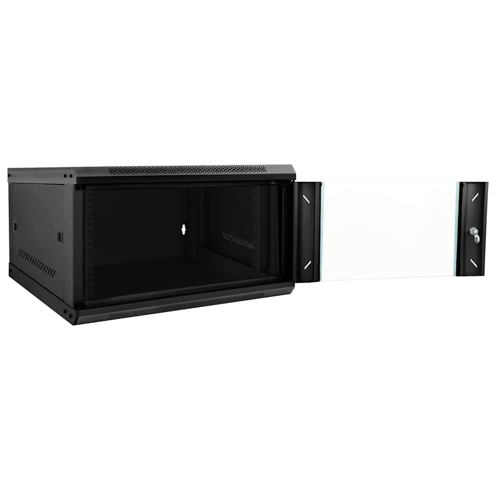 vidaXL Network Cabinet with Storage Black 53 x 60 x 30 cm Steel 2