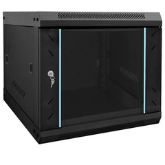 vidaXL Network Cabinet with Storage Steel Black