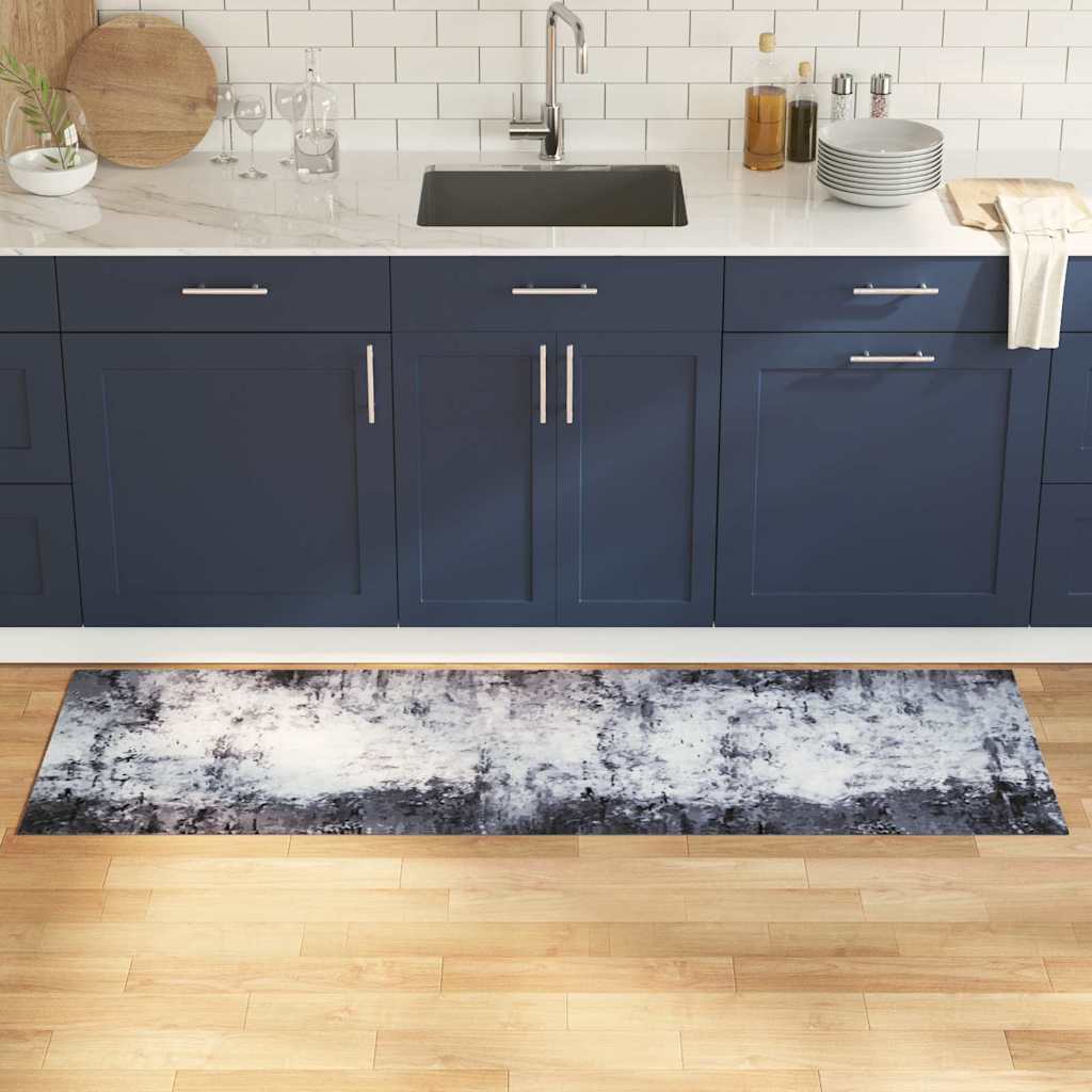 vidaXL Kitchen Rug Grey 180 x 60 cm Velvet 1