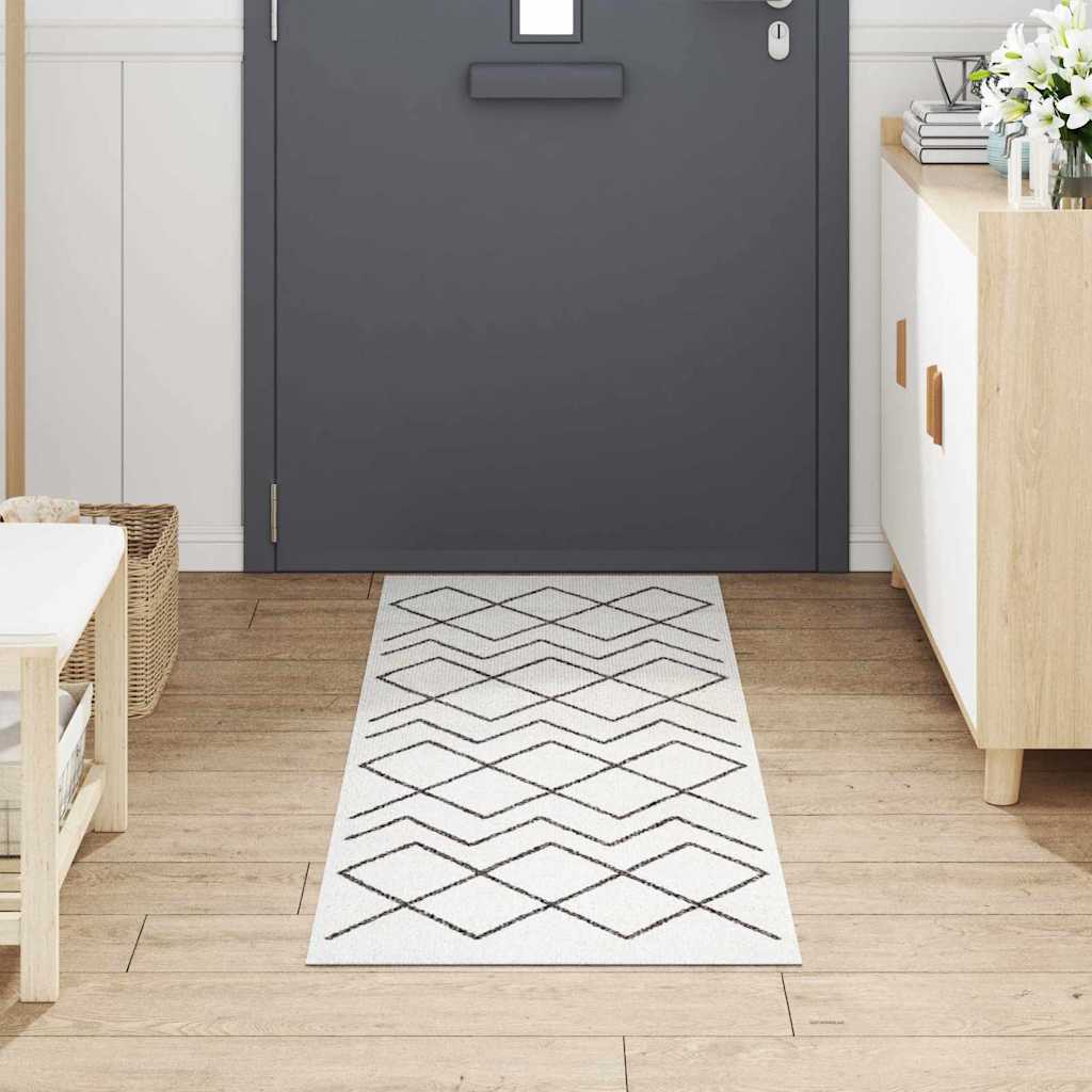 vidaXL Kitchen Rug White 180 x 60 cm Velvet 3