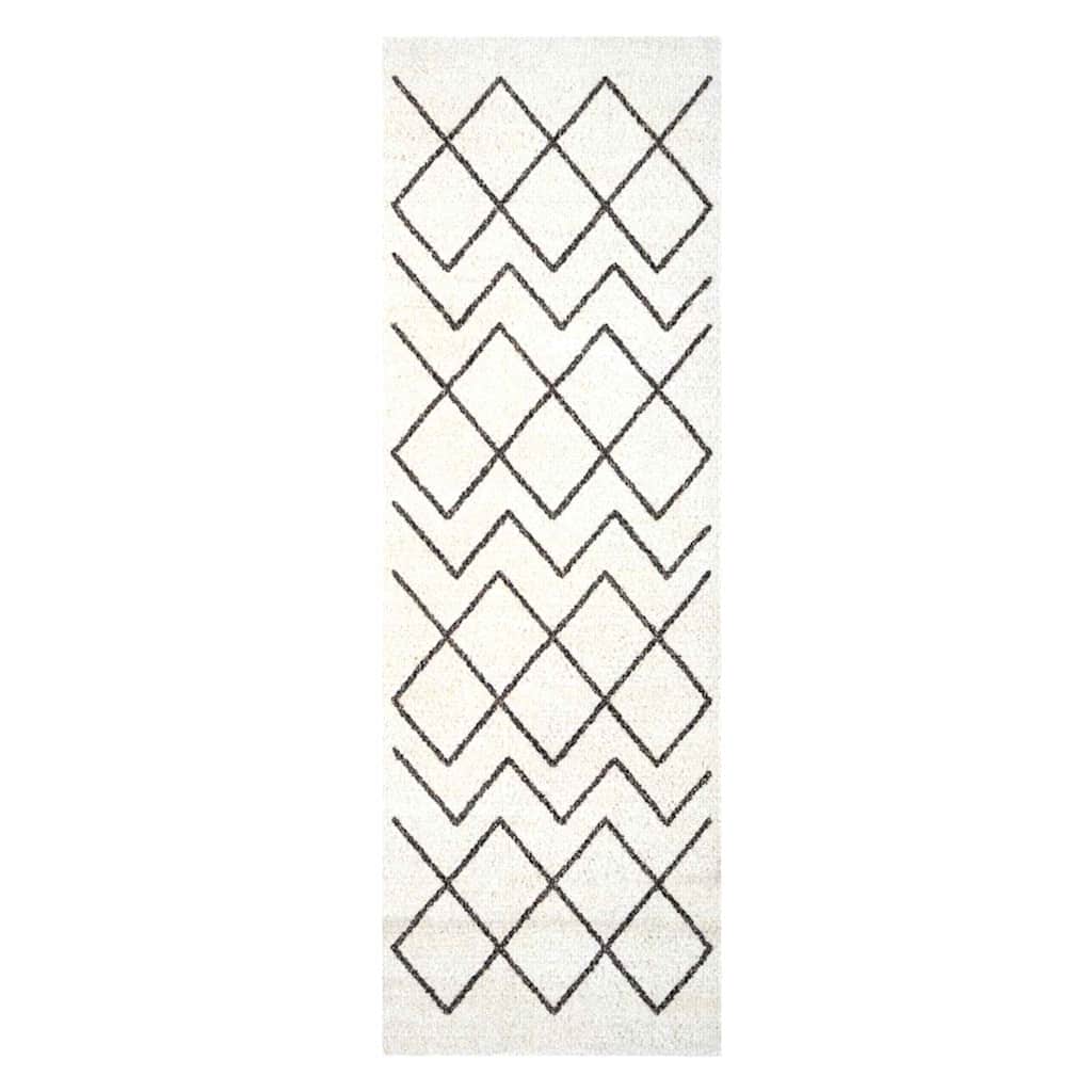 vidaXL Kitchen Rug White 180 x 60 cm Velvet 2