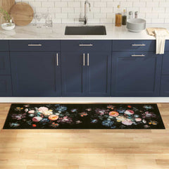 vidaXL Kitchen Rug Black 180 x 60 cm Velvet 1