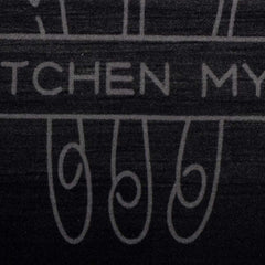 vidaXL Kitchen Rug Cutlery Black 180 x 60 cm Velvet 6