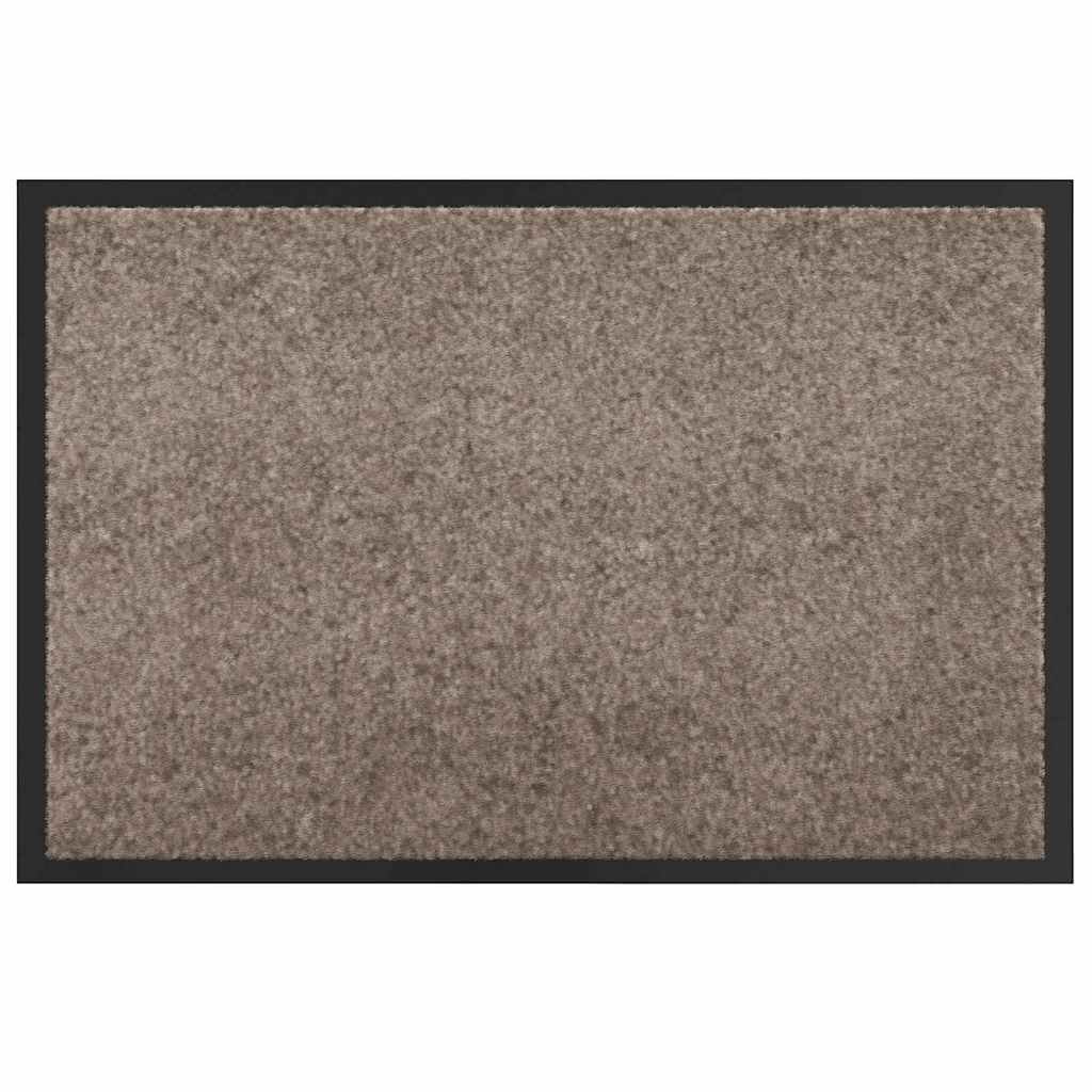 vidaXL Door Mat Beige 80 x 120 x 1.2 cm Teddy Fabric 2
