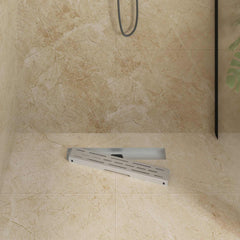 vidaXL Shower Drain Line Design with 360° Siphon Silver 50 cm 3