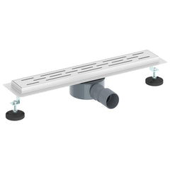vidaXL Shower Drain Line Design with 360° Siphon Silver 50 cm 2