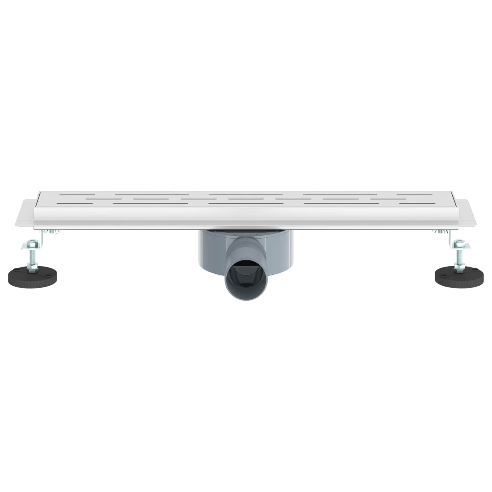 vidaXL Shower Drain Line Design with 360° Siphon Silver 50 cm 4