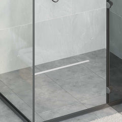 vidaXL 360° Shower Drain with Slim Model Silver 60 cm 1