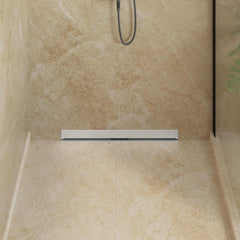 vidaXL Wall Mounted Shower Drain Silver 70 cm Stainless Steel 304 3