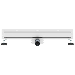 vidaXL Wall Mounted Shower Drain Silver 70 cm Stainless Steel 304 4