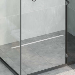 vidaXL 360° Shower Drain with Slim Model Silver