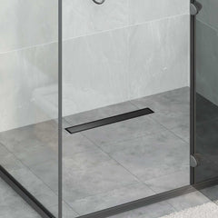 vidaXL Shower Drain 2-in-1 with 360° Siphon Black 50 cm 1