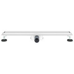 vidaXL 2 in 1 Shower Drain Silver 70 cm Stainless Steel 304 4