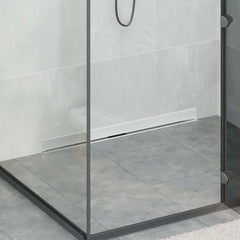 Wall Mounted Shower Drain Silver Stainless Steel 304 90 cm