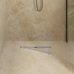 vidaXL 360° Shower Drain with Slim Model Silver 50 cm 3