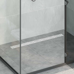 vidaXL Shower Drain Glass Cover with 360° Siphon Black