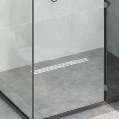 vidaXL Shower Drain Line Design with 360° Siphon Silver 60 cm 1