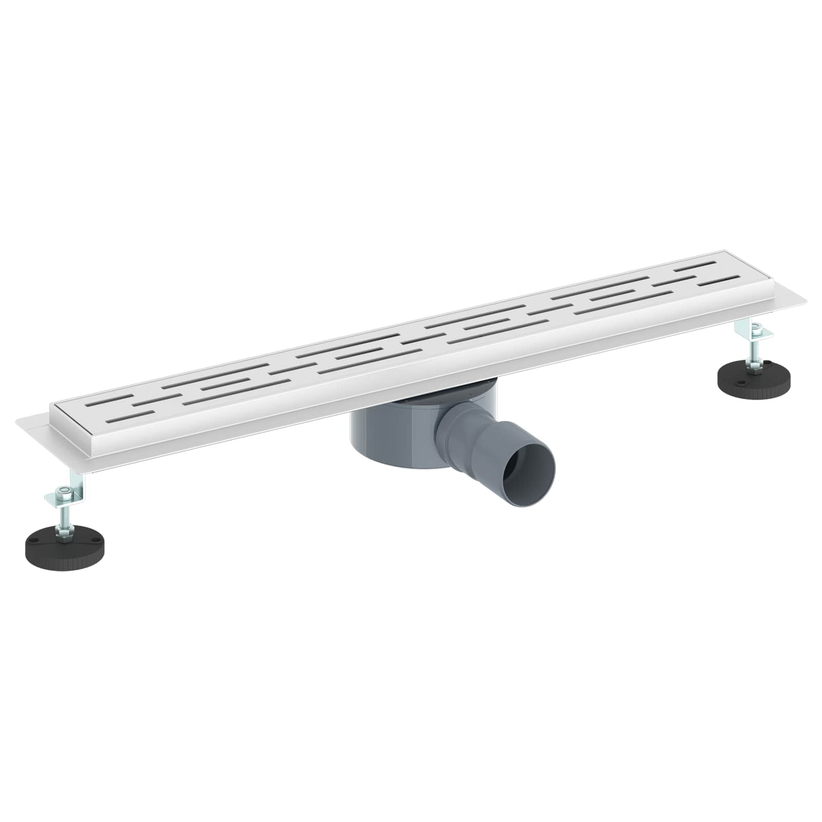 vidaXL Shower Drain Line Design with 360° Siphon Silver 60 cm 2