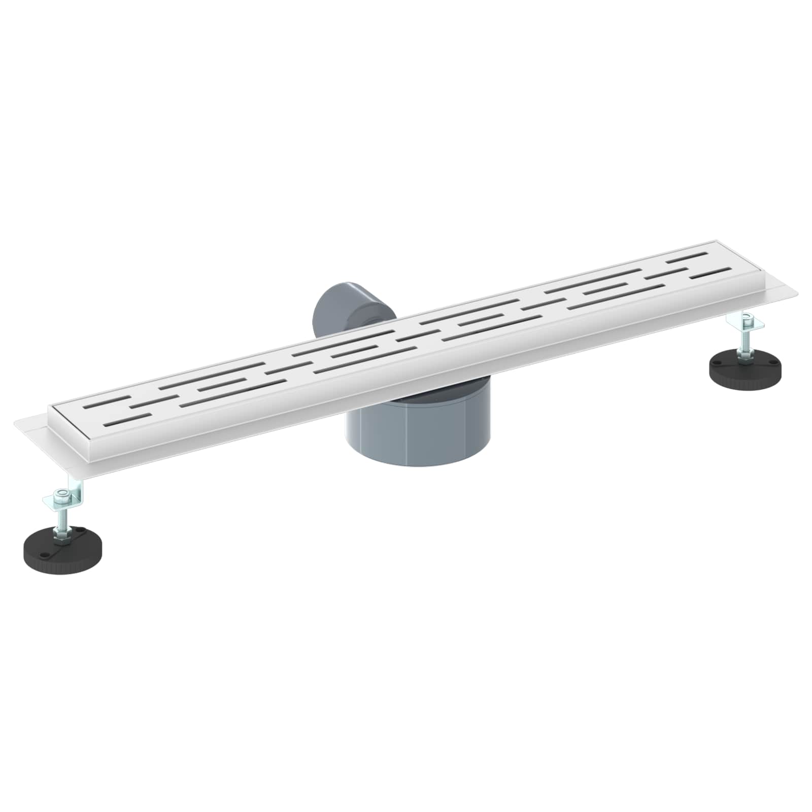 vidaXL Shower Drain Line Design with 360° Siphon Silver 60 cm 6