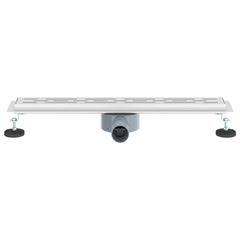 vidaXL Shower Drain Line Design with 360° Siphon Silver 60 cm 4