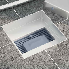 vidaXL 2 in 1 Shower Drain Silver 15 x 15 cm Stainless Steel 304 3