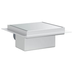 vidaXL 2 in 1 Shower Drain Silver 15 x 15 cm Stainless Steel 304 6