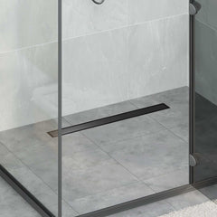 vidaXL Shower Drain 2-in-1 with 360° Siphon Black 70 cm 1