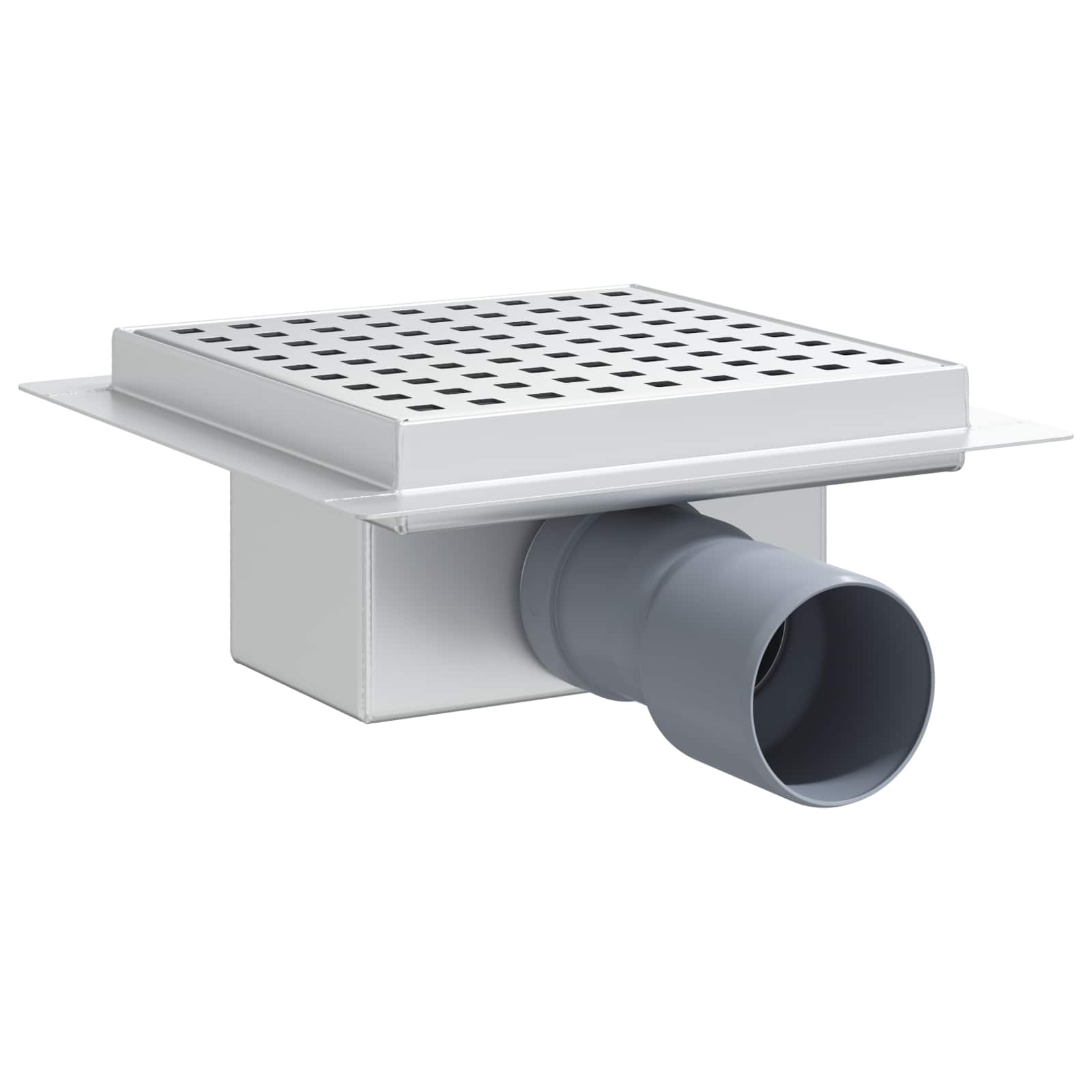vidaXL Dot Shower Drain Silver 15 x 15 cm Stainless Steel 304 2