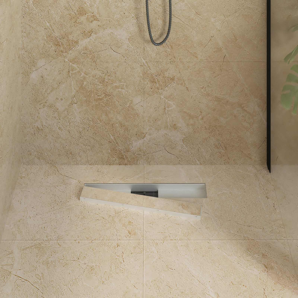 2 in 1 Shower Drain Stainless Steel 304 Silver 50 cm