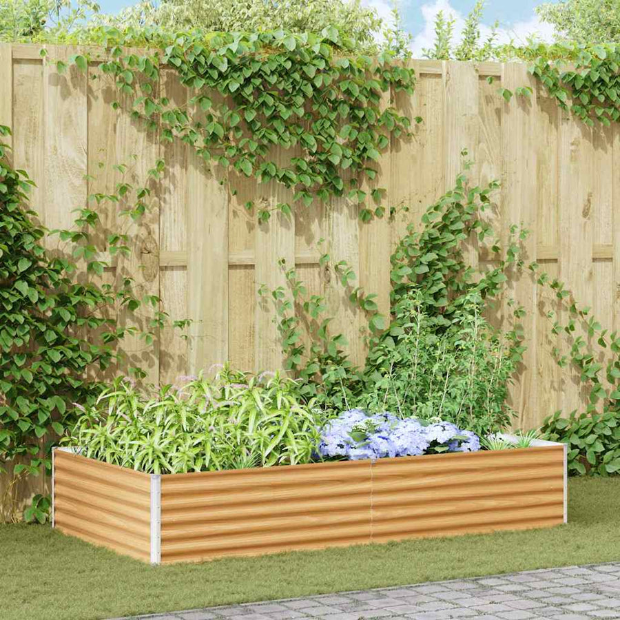 vidaXL Garden Raised Bed Light Brown 195 x 100 x 36 cm 1