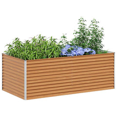 vidaXL Garden Raised Bed Light Brown 195 x 100 x 68 cm 3