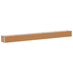 vidaXL Garden Raised Bed Light Brown 485 x 50 x 36 cm Galvanised Steel 2