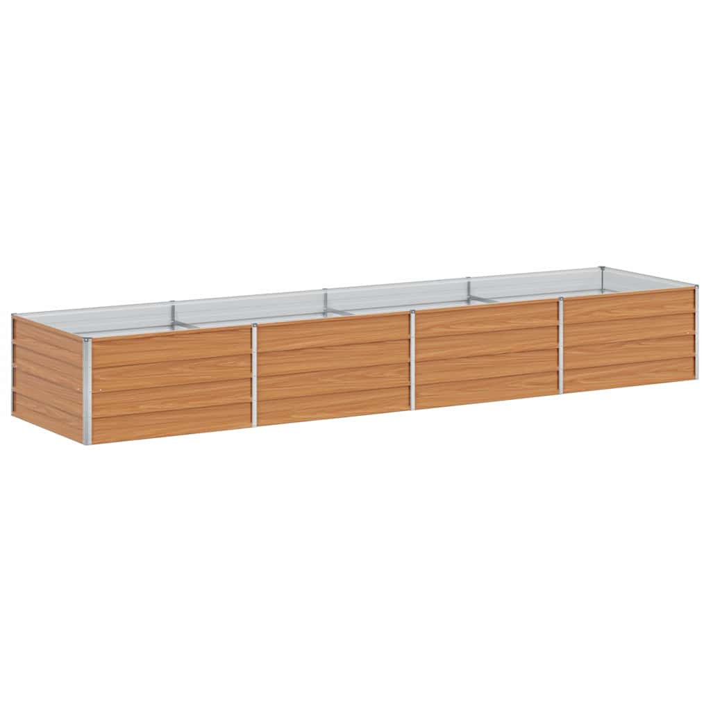vidaXL Garden Raised Bed Light Brown 320 x 80 x 45 cm Galvanised Steel 2