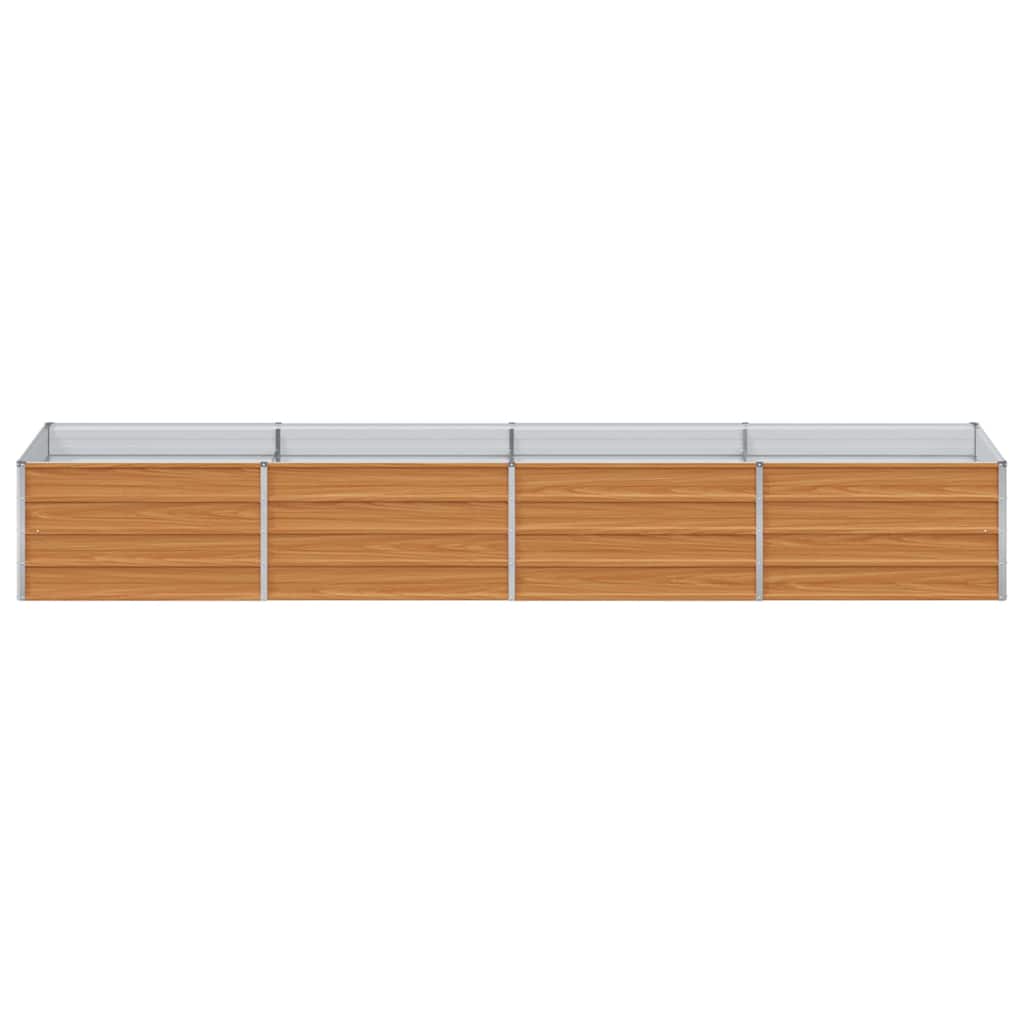 vidaXL Garden Raised Bed Light Brown 320 x 80 x 45 cm Galvanised Steel 5